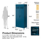 Annie Retro Tall 2 Door Cabinet - Parchment