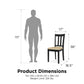 Redmond 5 Piece Traditional Dining Set with Table and 4 Chairs - Black / Beige
