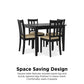 Redmond 5 Piece Traditional Dining Set with Table and 4 Chairs - Black / Beige