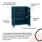 Annie Retro Short 2 Door Cabinet - Moroccan Blue