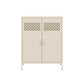 Annie Retro Short 2 Door Cabinet - Parchment
