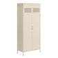 Annie Retro Tall 2 Door Cabinet - Parchment