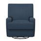 Rylan Upholstered Swivel Glider Recliner Chair with Square Back - Blue