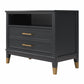 Westerleigh Wide Nightstand - Black