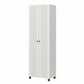 Kendall Fluted 24 In Wide 2 Door Storage Cabinet - White
