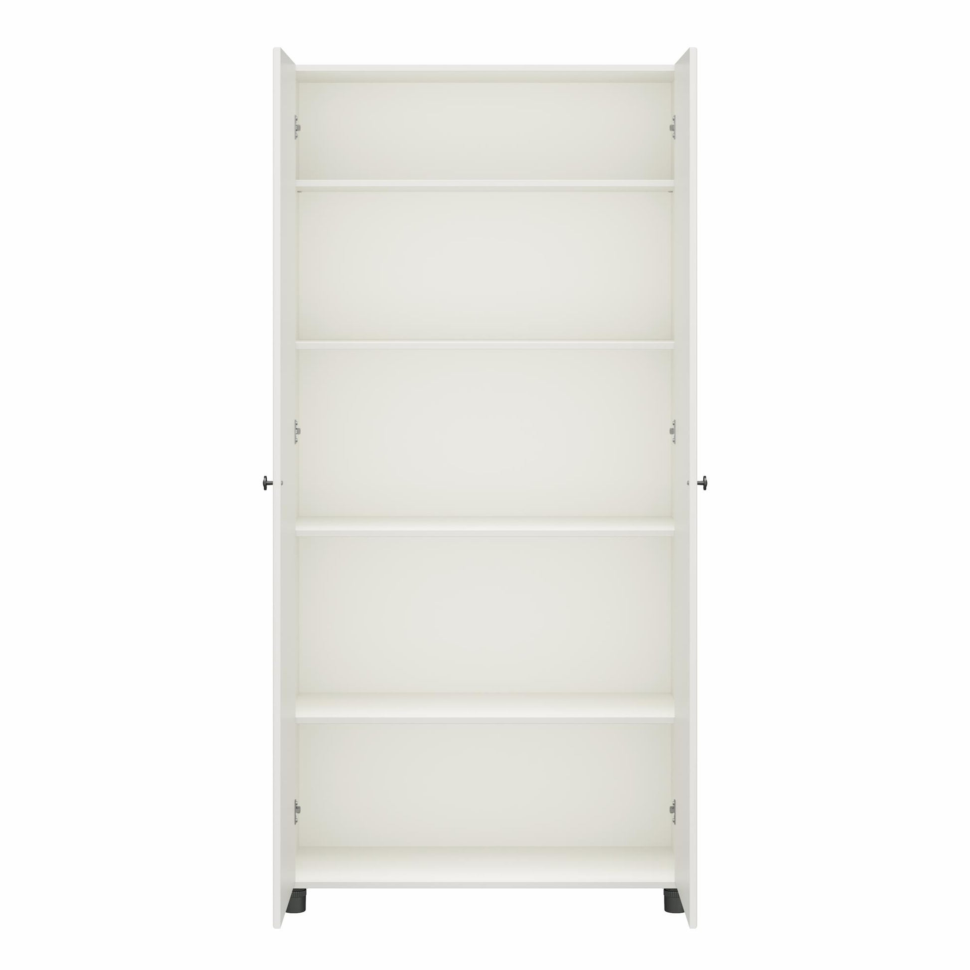 Kendall Fluted 36 In Wide 2 Door Storage Cabinet - White