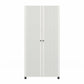 Kendall Fluted 36 In Wide 2 Door Storage Cabinet - White