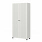 Kendall Fluted 36 In Wide 2 Door Storage Cabinet - White