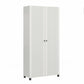 Kendall Fluted 36 In Wide 2 Door Storage Cabinet - White
