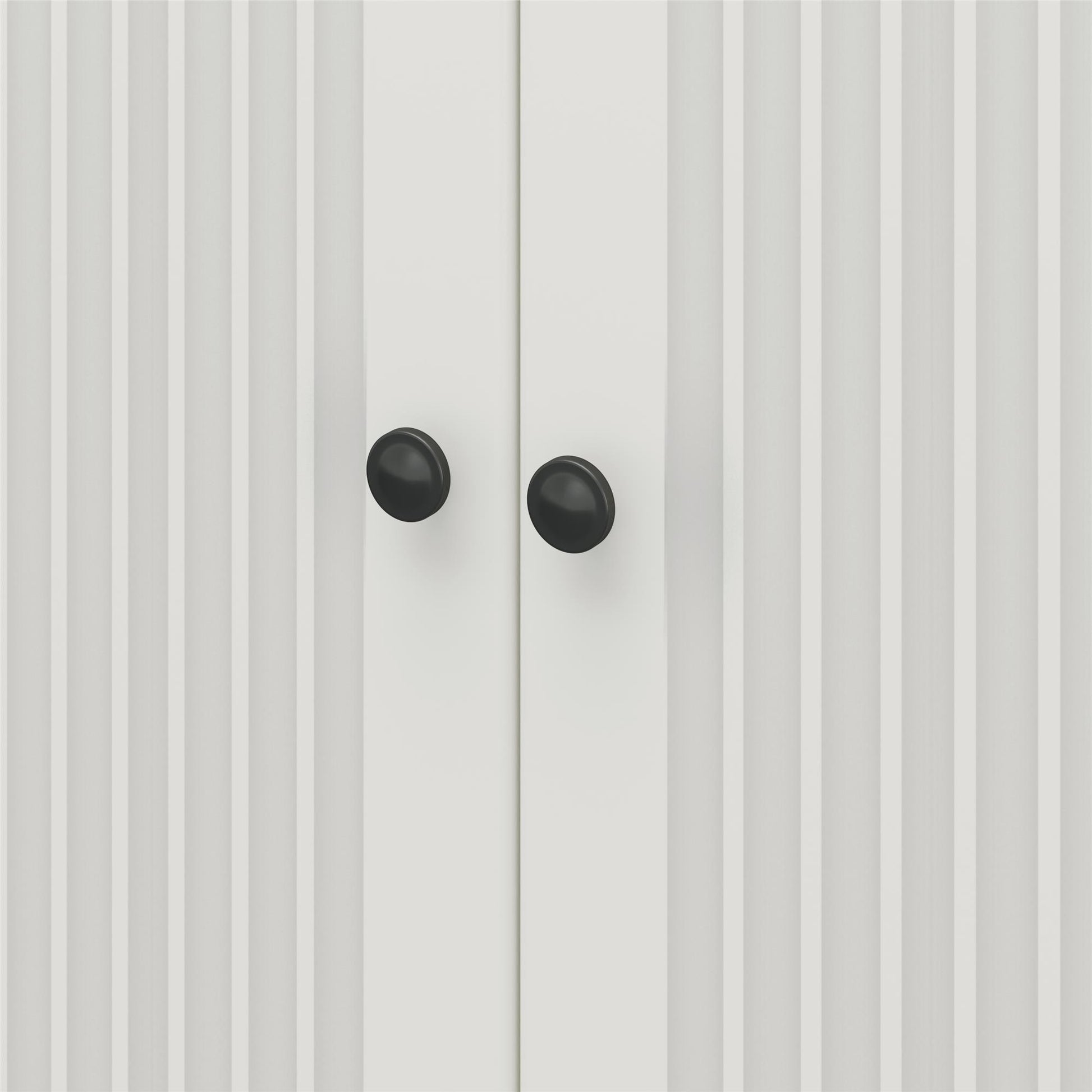Kendall Fluted 36 In Wide 2 Door Storage Cabinet - White