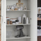 Kendall Fluted 36 In Wide 2 Door Storage Cabinet - White