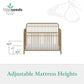 Ivy 3 in 1 Convertible Metal Crib - Gold