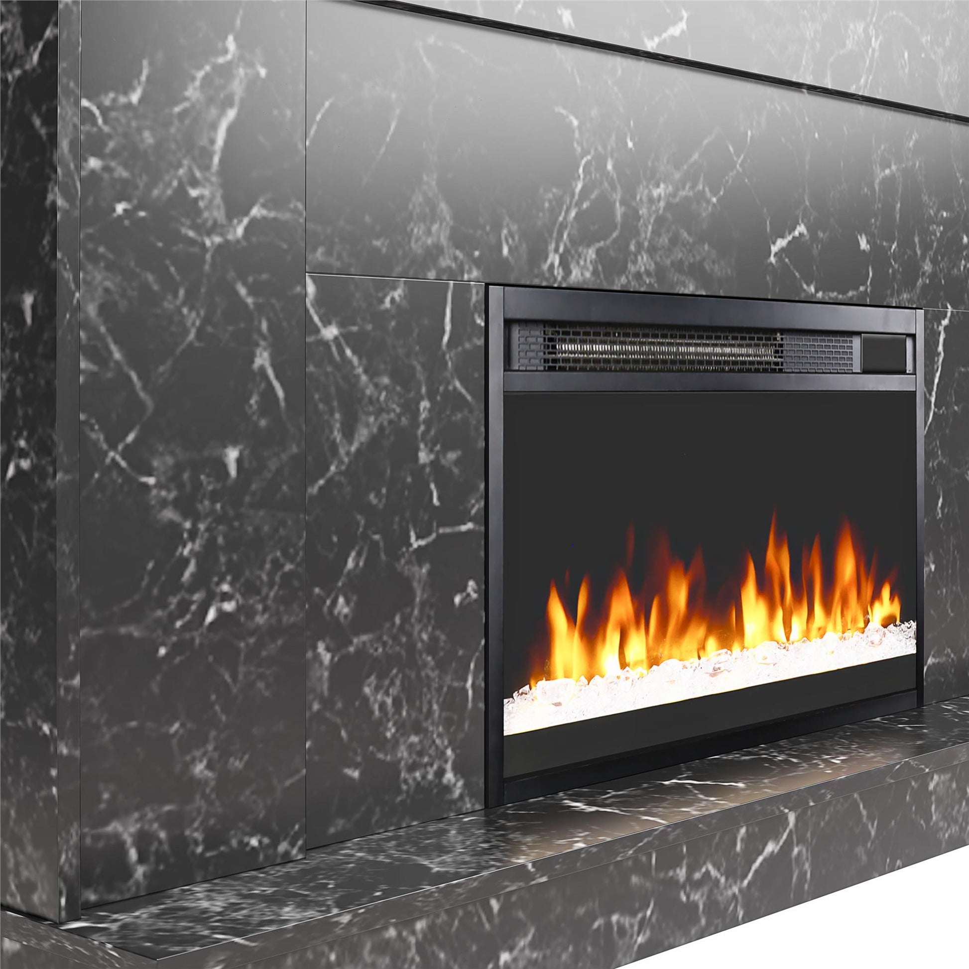 Liberty Mantel Fireplace - Black Marble