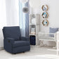 Baby Relax Salma Glider Rocker Recliner Chair, Navy Chenille - Navy