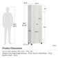 Kendall Fluted 24 In Wide 2 Door Storage Cabinet - White