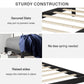 Braylon Twin Sized Wooden Bed Frame with Wood Slats - Black