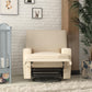 Rylan Upholstered Swivel Glider Recliner Chair with Square Back - Beige