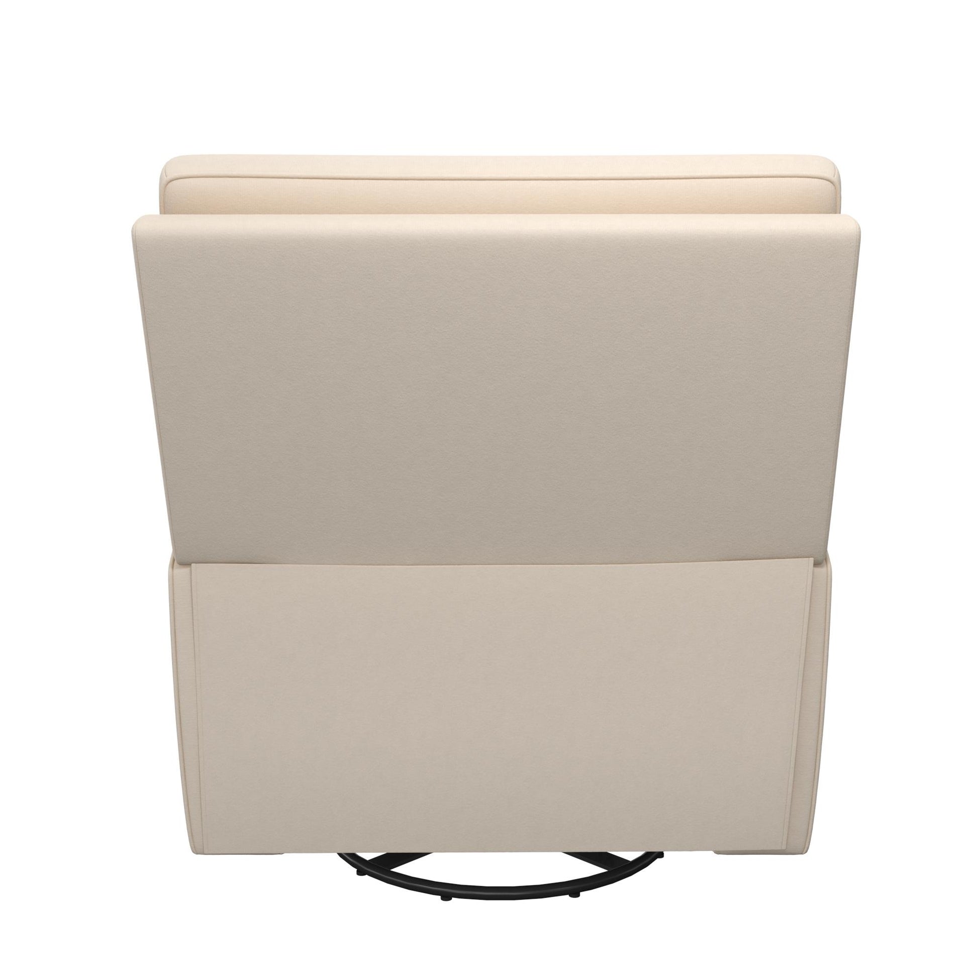 Rylan Upholstered Swivel Glider Recliner Chair with Square Back - Beige
