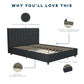Brittany Upholstered Bed - Blue Linen - Queen