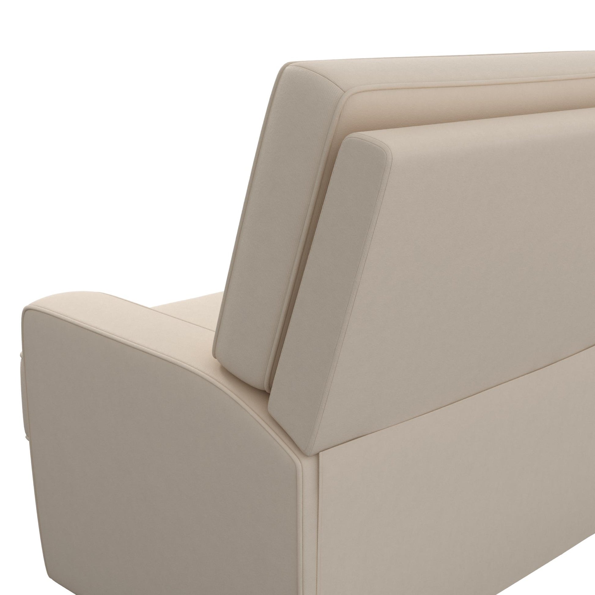 Rylan Upholstered Swivel Glider Recliner Chair with Square Back - Beige