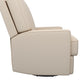 Rylan Upholstered Swivel Glider Recliner Chair with Square Back - Beige