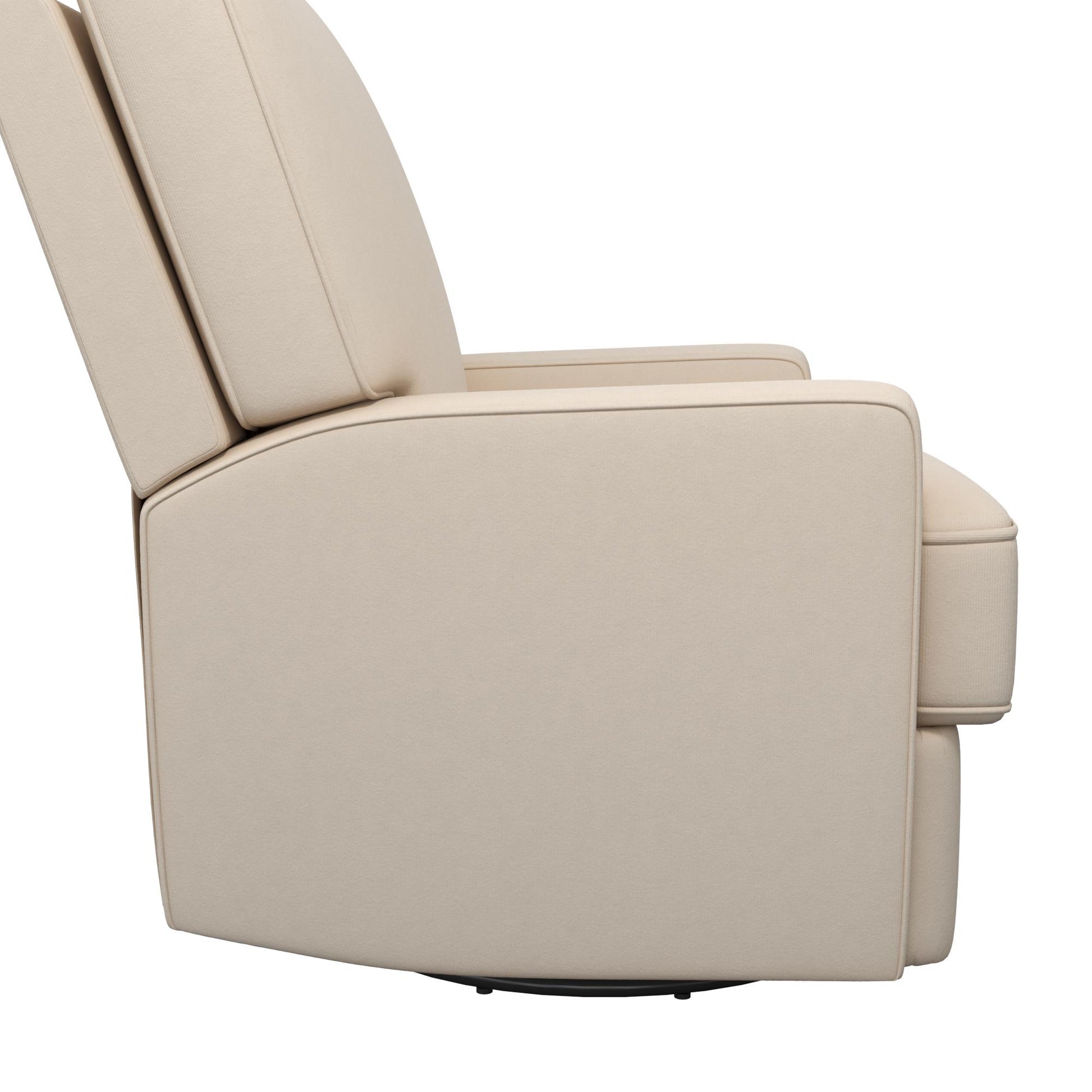 Rylan Upholstered Swivel Glider Recliner Chair with Square Back - Beige