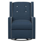 Mikayla Swivel Glider Recliner Chair Pocket Coil Seating - Blue