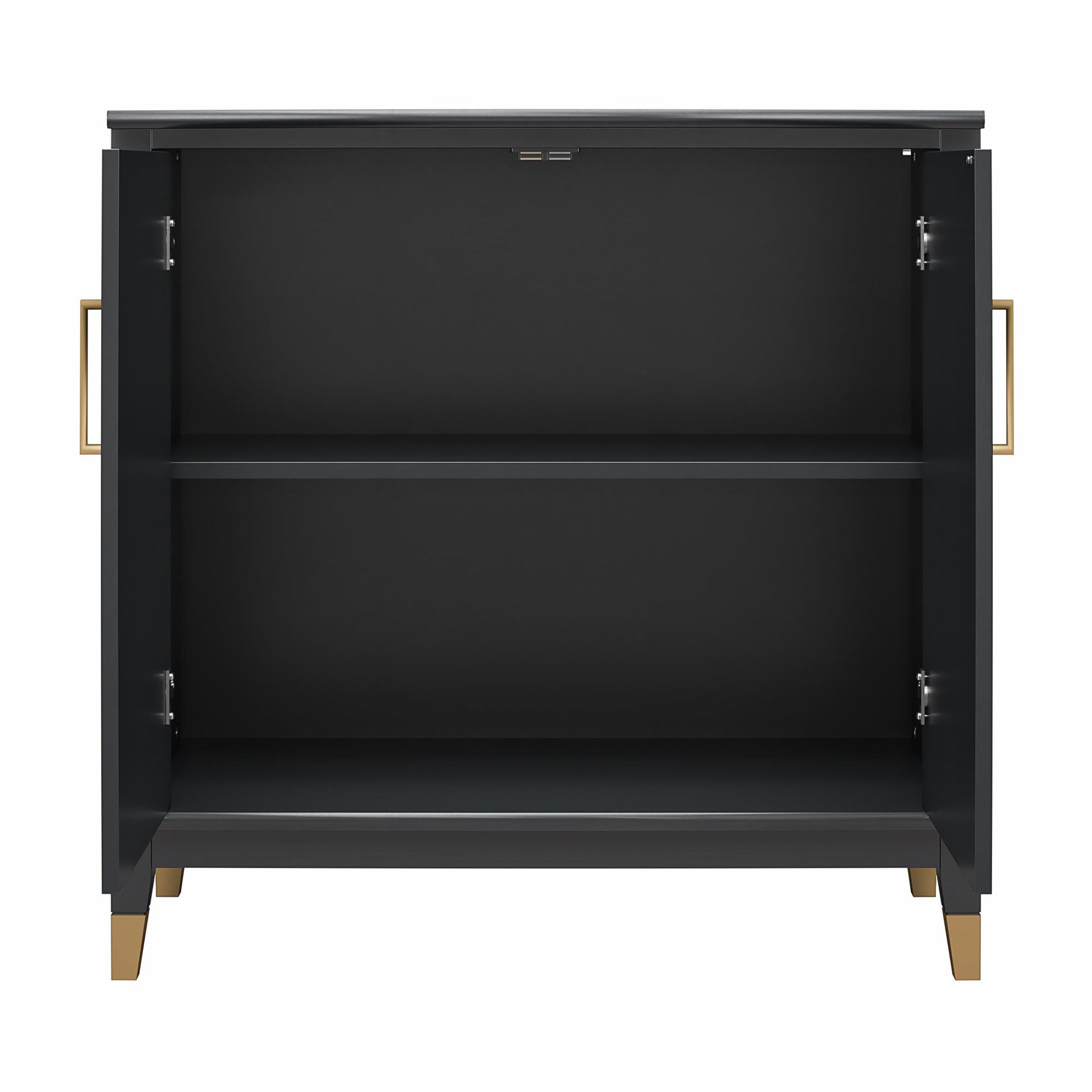 Westerleigh 2 Door Accent Cabinet - Black
