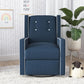 Mikayla Swivel Glider Recliner Chair Pocket Coil Seating - Blue