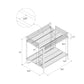 Full over Full Bunk Bed with Sturdy Metal Frame and Simple Design - Silver - Full-Over-Full