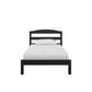 Braylon Twin Sized Wooden Bed Frame with Wood Slats - Black