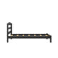 Braylon Twin Sized Wooden Bed Frame with Wood Slats - Black