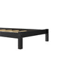 Braylon Twin Sized Wooden Bed Frame with Wood Slats - Black