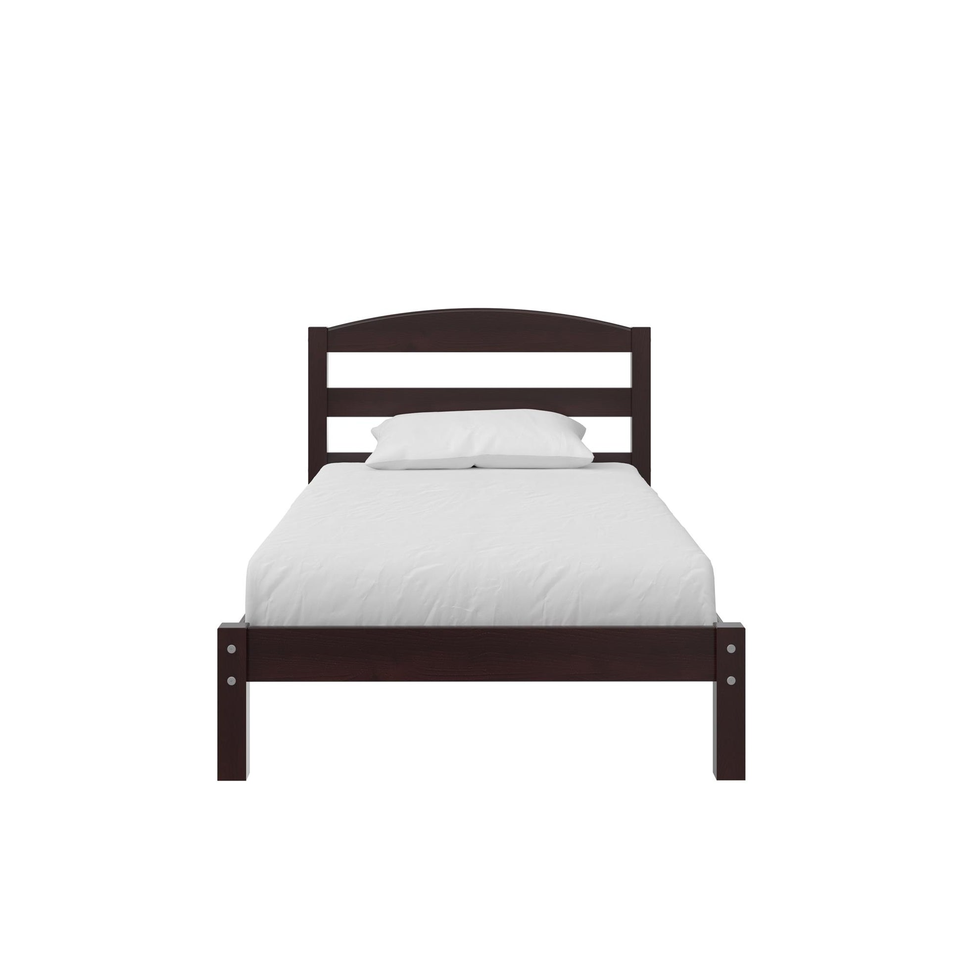 Braylon Twin Sized Wooden Bed Frame with Wood Slats - Espresso