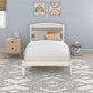 Braylon Twin Sized Wooden Bed Frame with Wood Slats - White