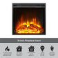 Chicago Electric Fireplace TV Console for TVs up to 50 Inch - Black Oak
