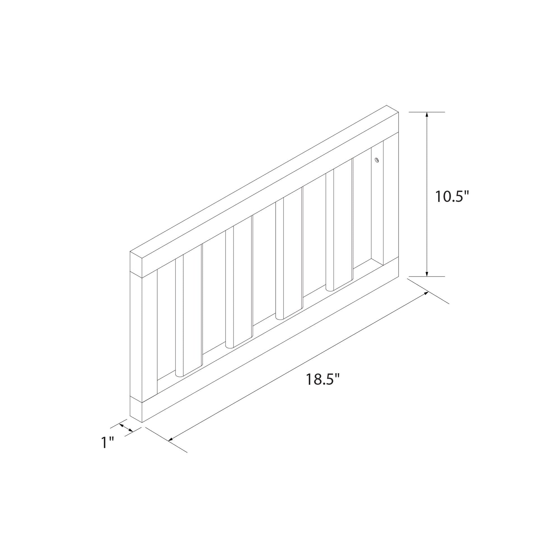 Miles Toddler Guardrail to Convert Crib into a Toddler Bed - Graphite Grey