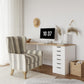 Reva Upholstered Club Accent Chair with Nail Head Trim - Gray Stripe