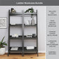 Lawrence 4 Shelf Ladder Bookcase Bundle, Set of 2  - Black