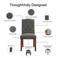 Better Homes and Gardens Parsons Upholstered Tufted Dining Chair, Gray - Grey Linen