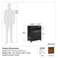 Landry 2 Door Utility Microwave Cart with Shelves - White