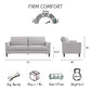 Winston Sofa with Pocket Coils - Light Gray