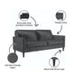 Winston Sofa with Pocket Coils - Dark Gray