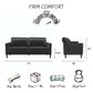 Winston Sofa with Pocket Coils - Dark Gray