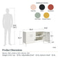 Shadwick 2 Door Metal Locker Accent Cabinet with 2 Shelves - White