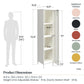 Shadwick Single Closed Door Metal Locker Storage Cabinet with 4 Shelves - Pink