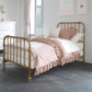 Monarch Hill Wren Metal Bed with Curved Scrollwork Design - Gold - Twin