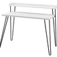 Haven Retro Computer Desk with Riser and Metal Hairpin Legs - White/Black