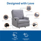 Baby Relax Salma Rocker Recliner Chair, Gray Chenille - Gray