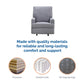 Baby Relax Salma Rocker Recliner Chair, Gray Chenille - Gray